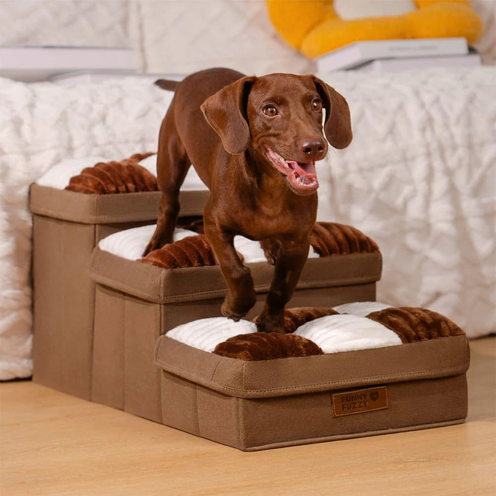 [COMPRE 1 LEVE 2] Escada Para Pet Artesanal com Espaço Interno + 2 Brindes Incríveis