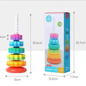Brinquedo Infantil Anéis Empilháveis Colorido Lenogue