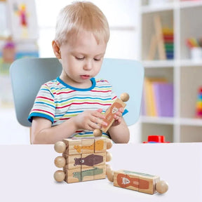 Brinquedo Infantil Madeira Jogo Colorido Lenogue